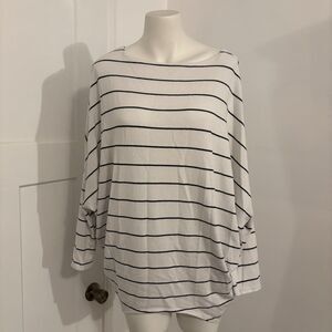 Lulus size XL Striped Flowy Boxy Soft Casual Long Sleeve Top